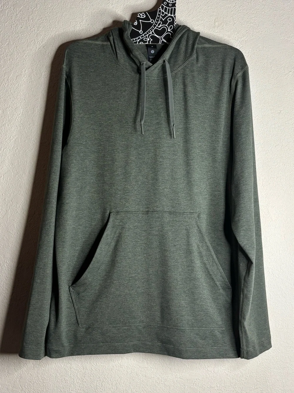 Lululemon Soft Jersey Pullover Hoodie green heather size medium M3EXOS
